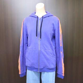 エルメス(Hermes)の【HERMES】エルメス ジップアップ 長袖 パーカー パープル×オレンジ size:L/br2212ar(パーカー)