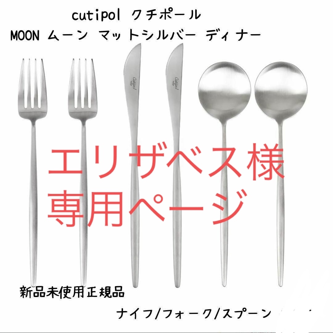 cutipol クチポール　ムーン　moon マットシルバーディナー6本セット