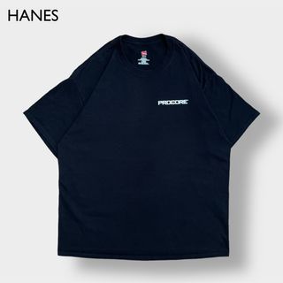 ヘインズ(Hanes)の【HANES】建築 PROCORE ワンポイント Tシャツ バックプリント 古着(Tシャツ/カットソー(半袖/袖なし))