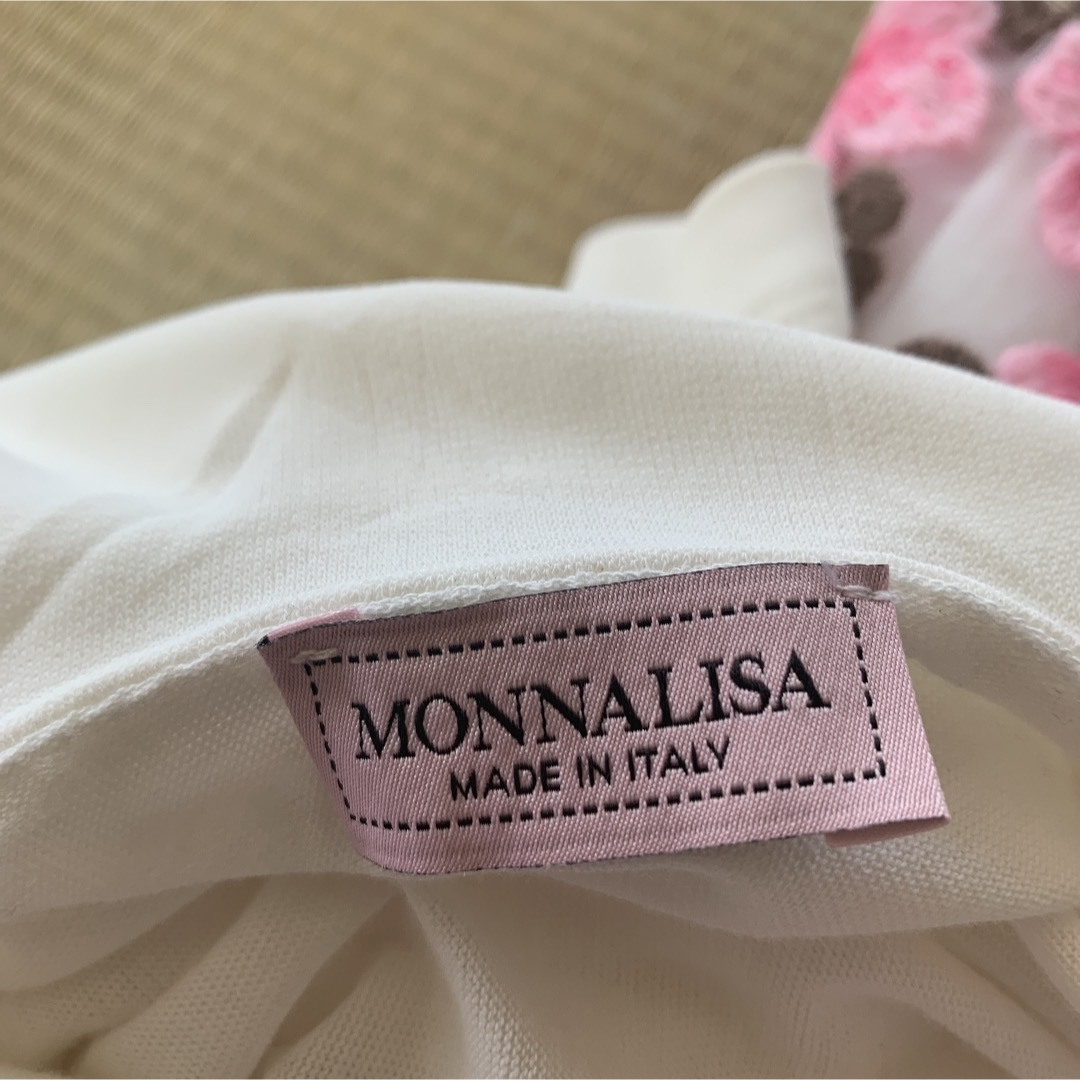 MONNALISA - 白色花柄ノースリーブ ワンピースMONNALISAモナリザ100 ...