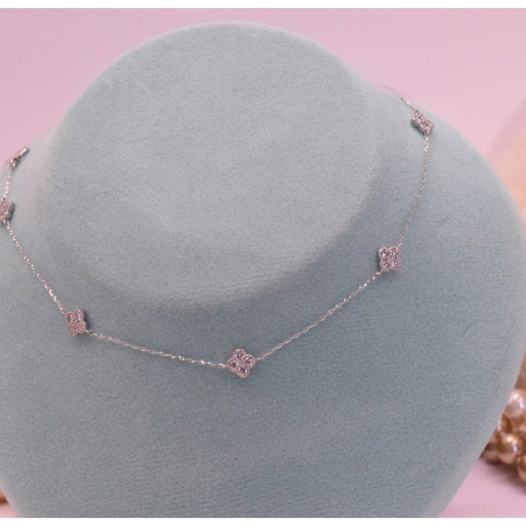 pt850 ダイヤモンド クローバー ブレスレットの通販 by Jewelry 