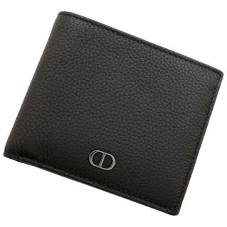 ディオール(Dior)のクリスチャン・ディオール 二つ折り財布 CDロゴ レザー 2ESBC027CDI_H00N Christian Dior 財布 黒(折り財布)