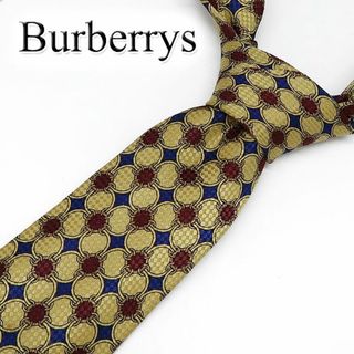 バーバリー(BURBERRY)の美品 Burberrys バーバリー ネクタイ  黄 × 紺　BURBERRY(ネクタイ)