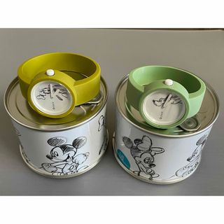 ディズニー(Disney)のディズニー　ペアウォッチ　缶ケース付　電池交換済(その他)