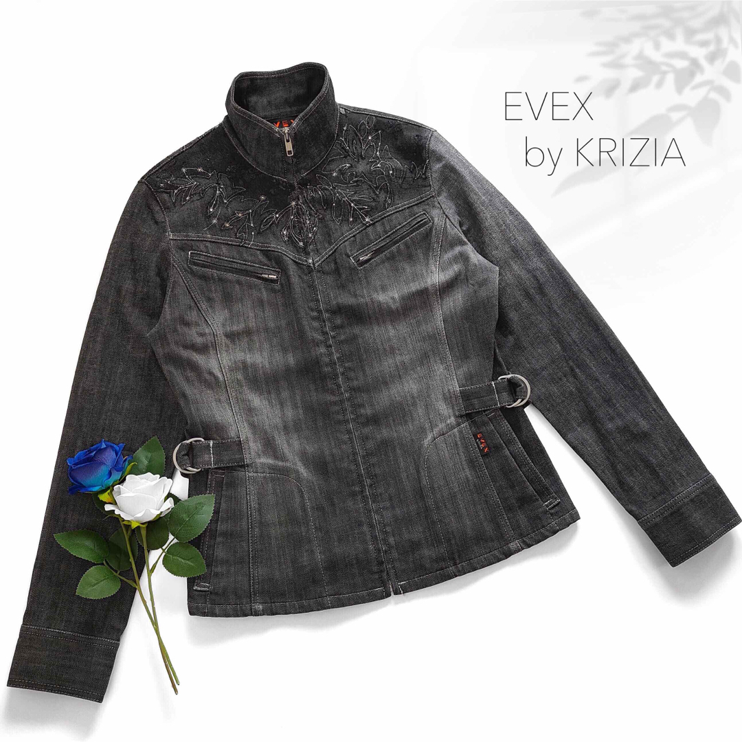 EVEX by KRIZIA - 美品 エヴェックス デニムジャケット Gジャン Black