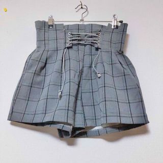 スピーガ(SPIGA)のレースアップチェック柄ショートパンツ(ショートパンツ)