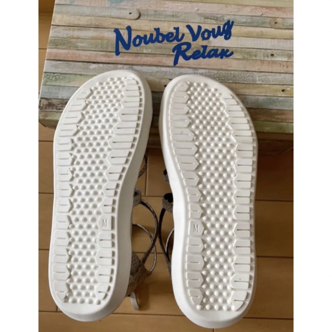 NOUBEL VOUG Relax(ヌーベルヴォーグリラックス)のヌーベルヴォーグリラックス  パイソン柄　サンダル レディースの靴/シューズ(サンダル)の商品写真