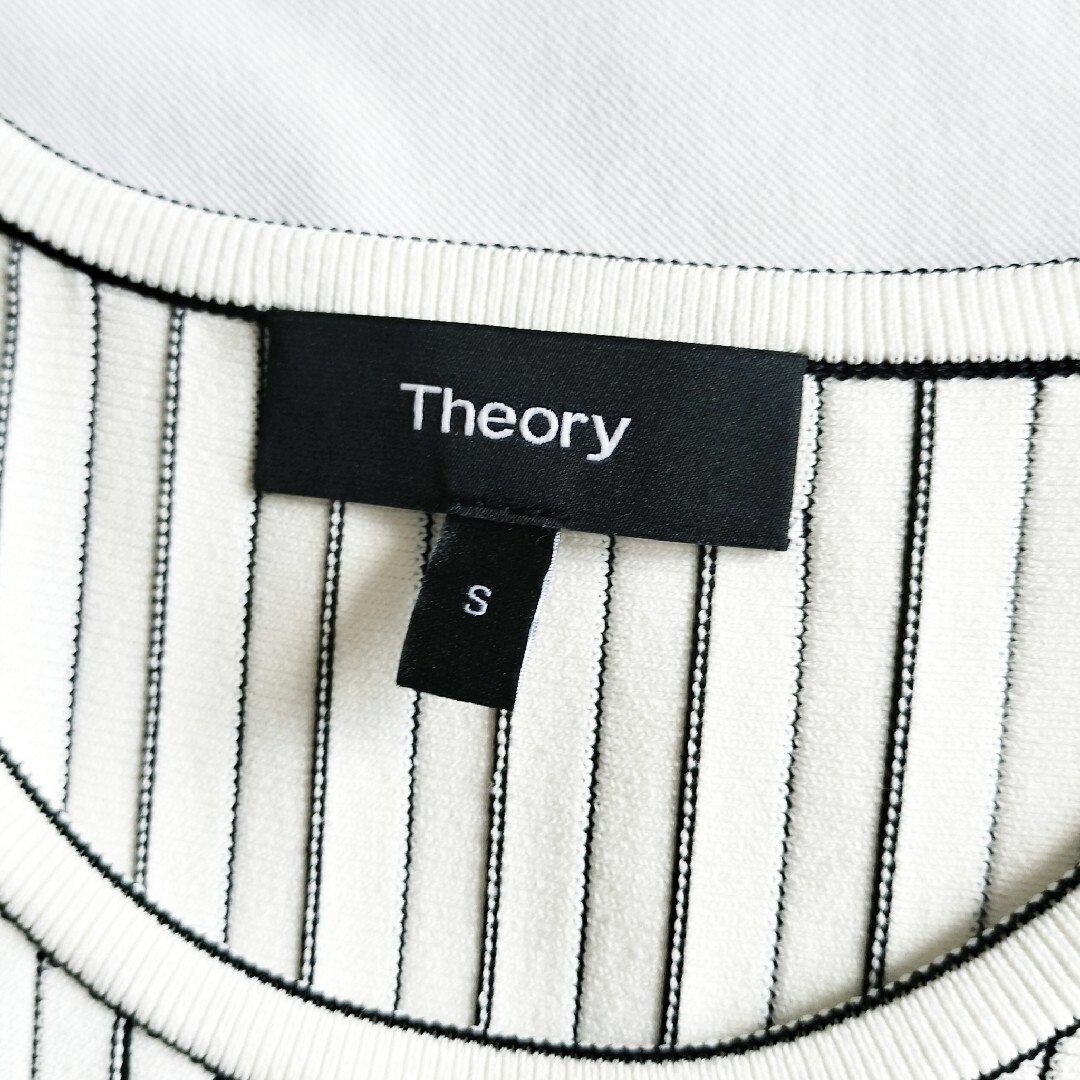 未使用品 Theory ペプラムシェルトップス 白 S セオリー