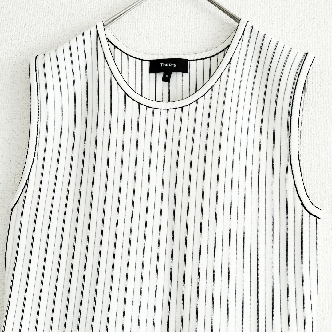 未使用品 Theory ペプラムシェルトップス 白 S セオリー