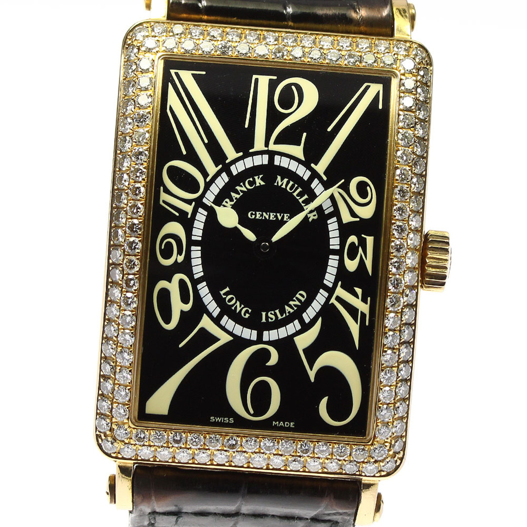 訳あり フランクミュラー FRANCK MULLER 1000SCD ロングアイランド K18YG ダイヤベゼル 自動巻き メンズ 箱付き_759645いくつかの薄い擦り傷備考