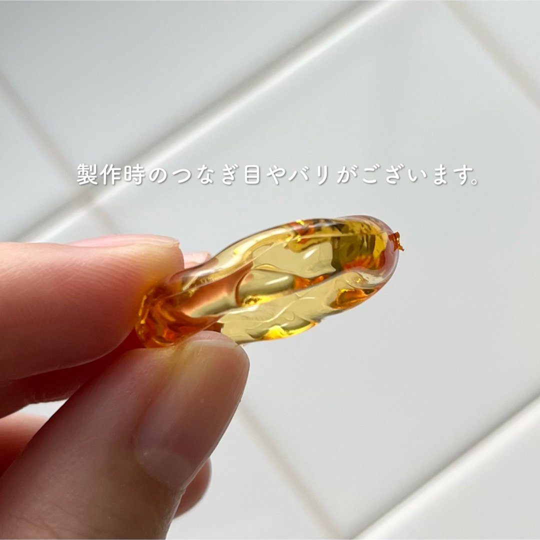 wave ring /  orange レディースのアクセサリー(リング(指輪))の商品写真