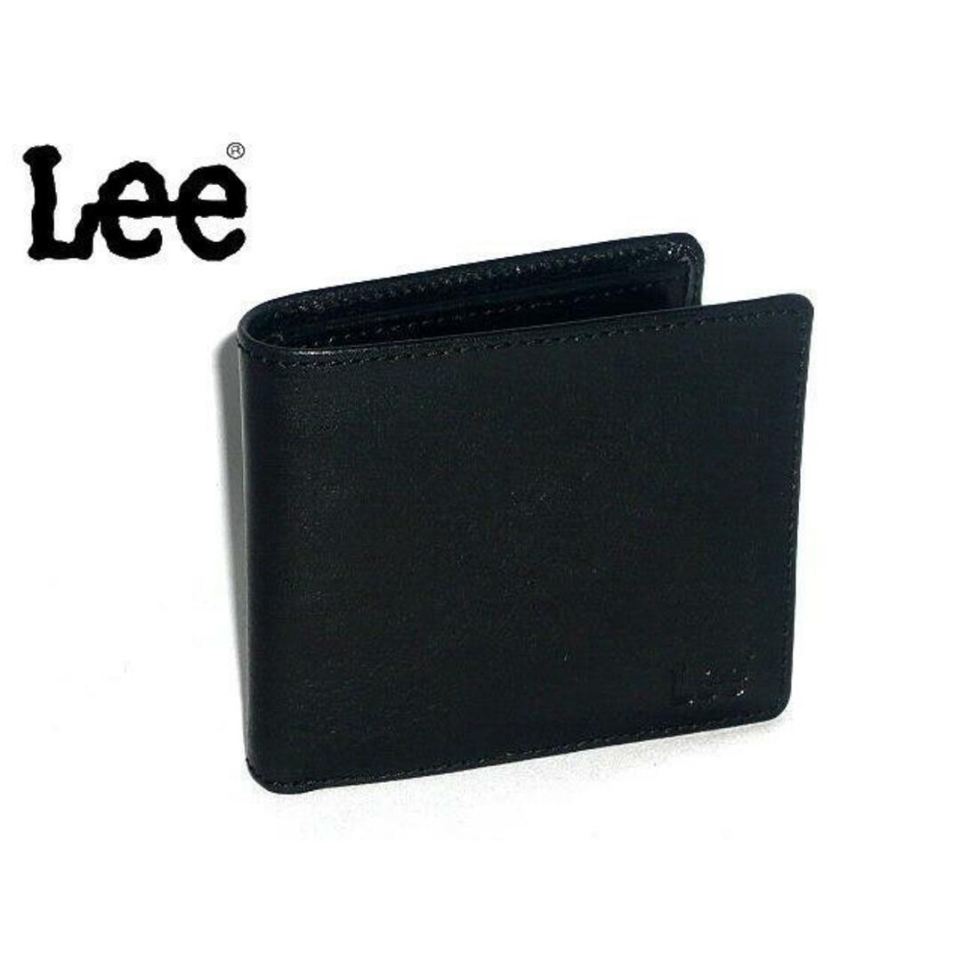 Lee 中ベラ付き二つ折り財布  0520234 ブラック