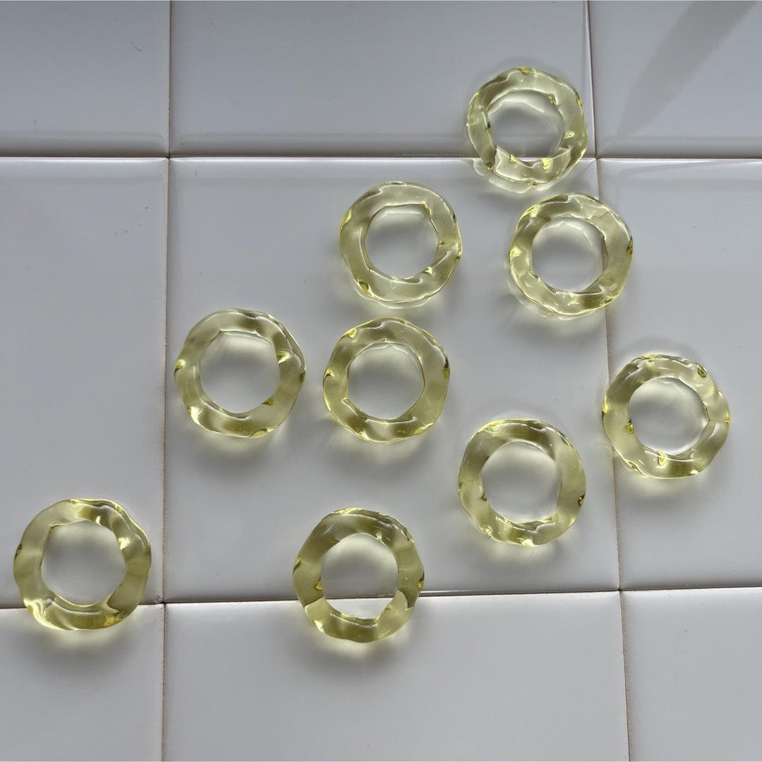 wave ring /  yellow レディースのアクセサリー(リング(指輪))の商品写真