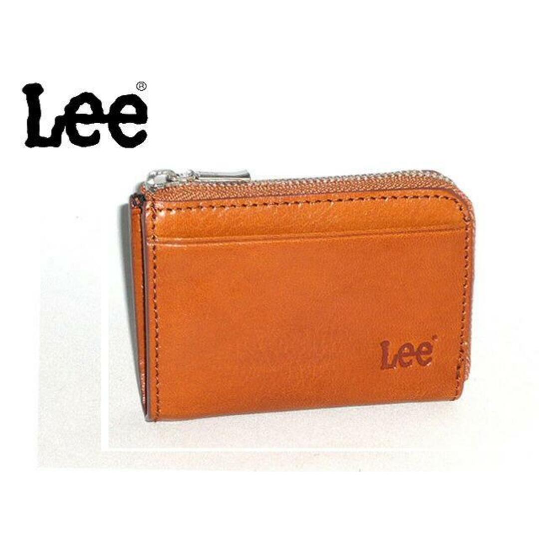 Lee ラウンドファスナー式小銭入れパスケース付き  0520236 ブラウン