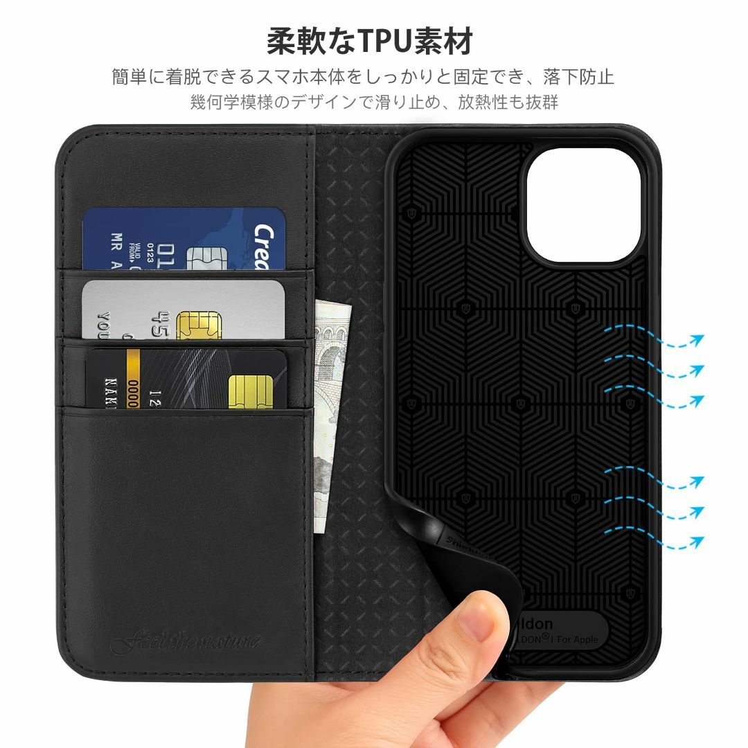 色: ブラック】SHIELDON iPhone 14 ケース 手帳型 本革レザの通販 by ... 【色: ブラウン】SHIELDON iPhone 14 ケース 手帳型 本革レザ