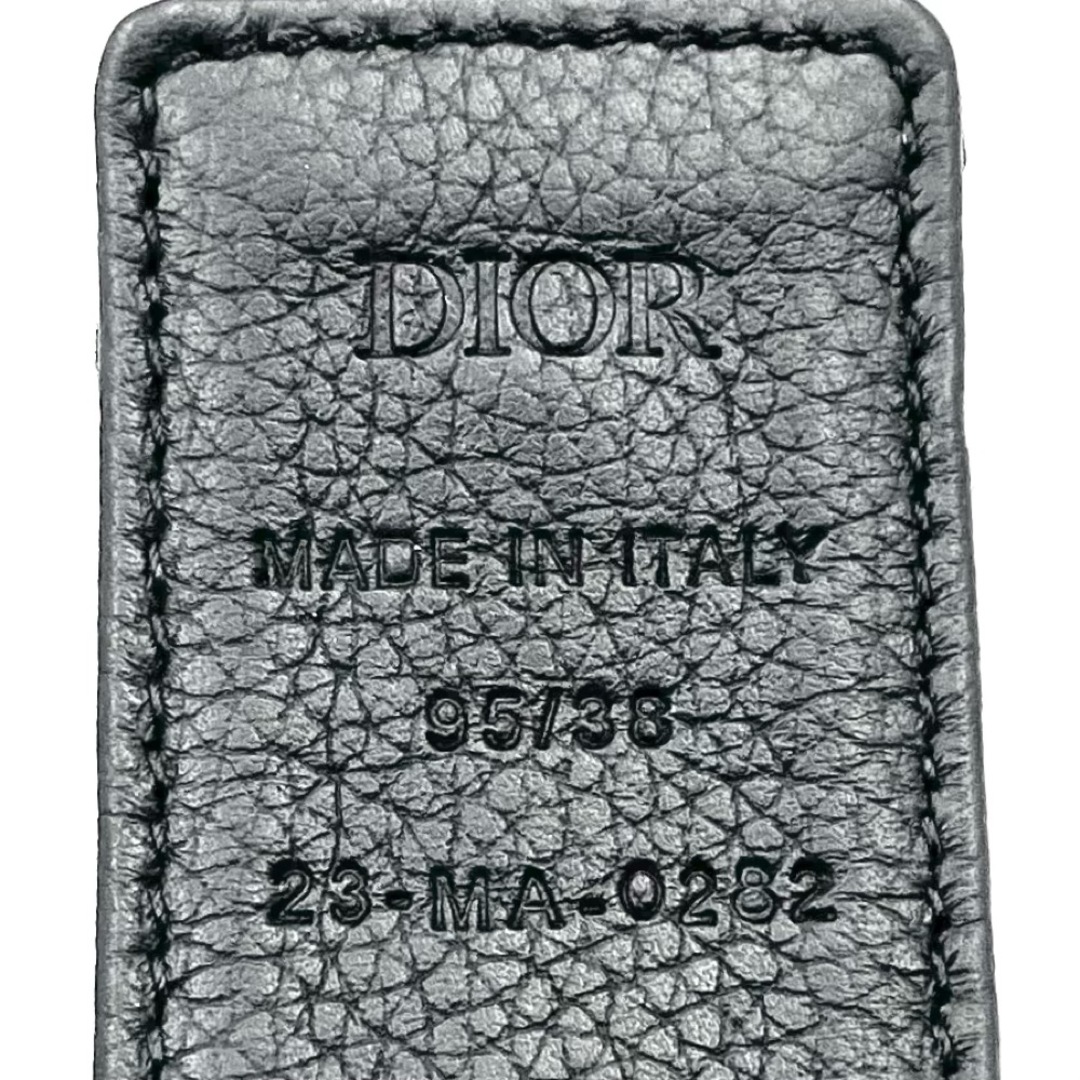 Dior(ディオール)のDior ディオール ベルト オブリーク CDバックル リバーシブル 40ｍｍ 95サイズ 革 ファッションアイテム 小物 キャンバス  レザー   ブラック 黒 シルバー金具 メンズ【中古品】 メンズのファッション小物(ベルト)の商品写真