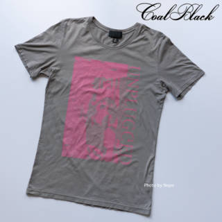 コールブラック(COALBLACK)のCoalblack コールブラック　グラフィックTシャツ　L　グレー×ピンク(Tシャツ/カットソー(半袖/袖なし))