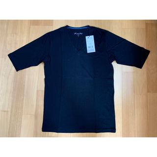 メンズビギ(MEN'S BIGI)のメンズビギファースト　VネックブラックTシャツ(Tシャツ/カットソー(半袖/袖なし))