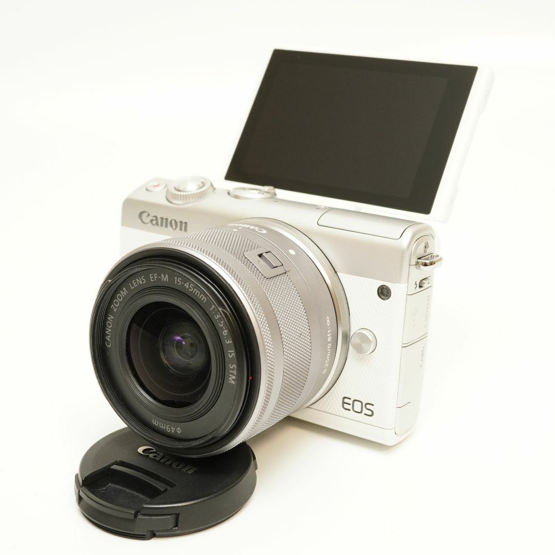 ★新品未使用品★スマホ転送機能付♪キヤノン EOS M100ホワイト