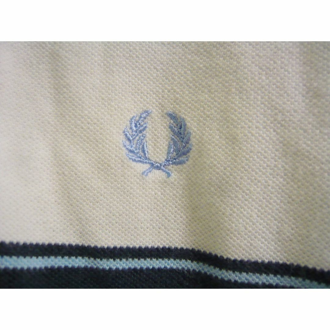 FRED PERRY(フレッドペリー)のFRED PERRY フレッドペリー ボーダーポロシャツ XS メンズのトップス(ポロシャツ)の商品写真