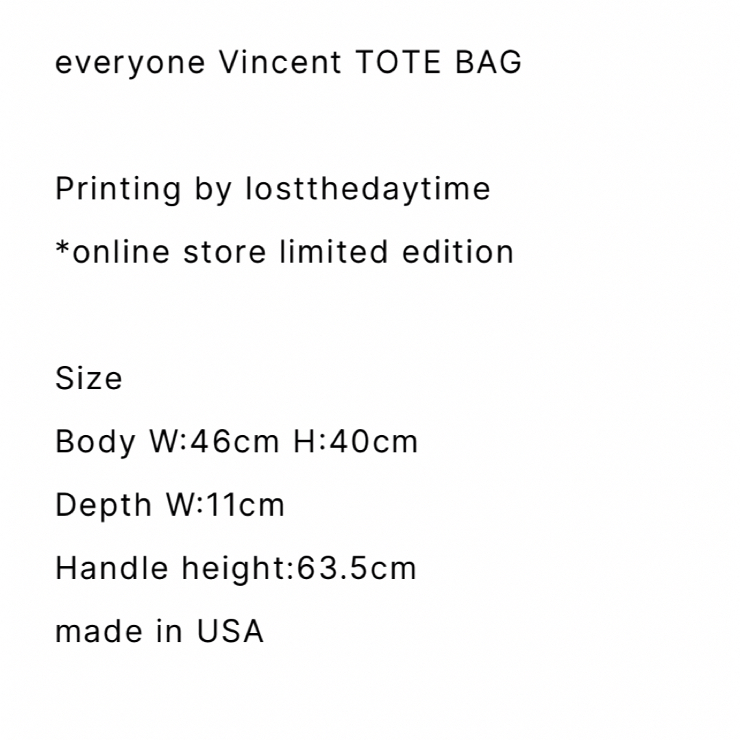 everyone Vincent TOTE BAG トートバッグ レディースのバッグ(トートバッグ)の商品写真