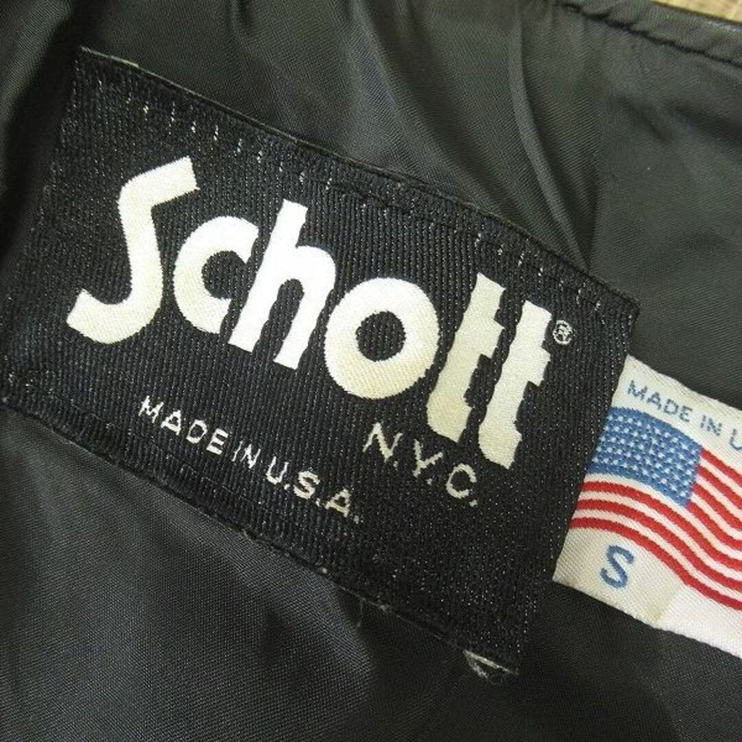 schott(ショット)のUSA製 ショット 424V コンチョ クルミ ボタン 牛革 レザー ベスト S メンズのトップス(ベスト)の商品写真