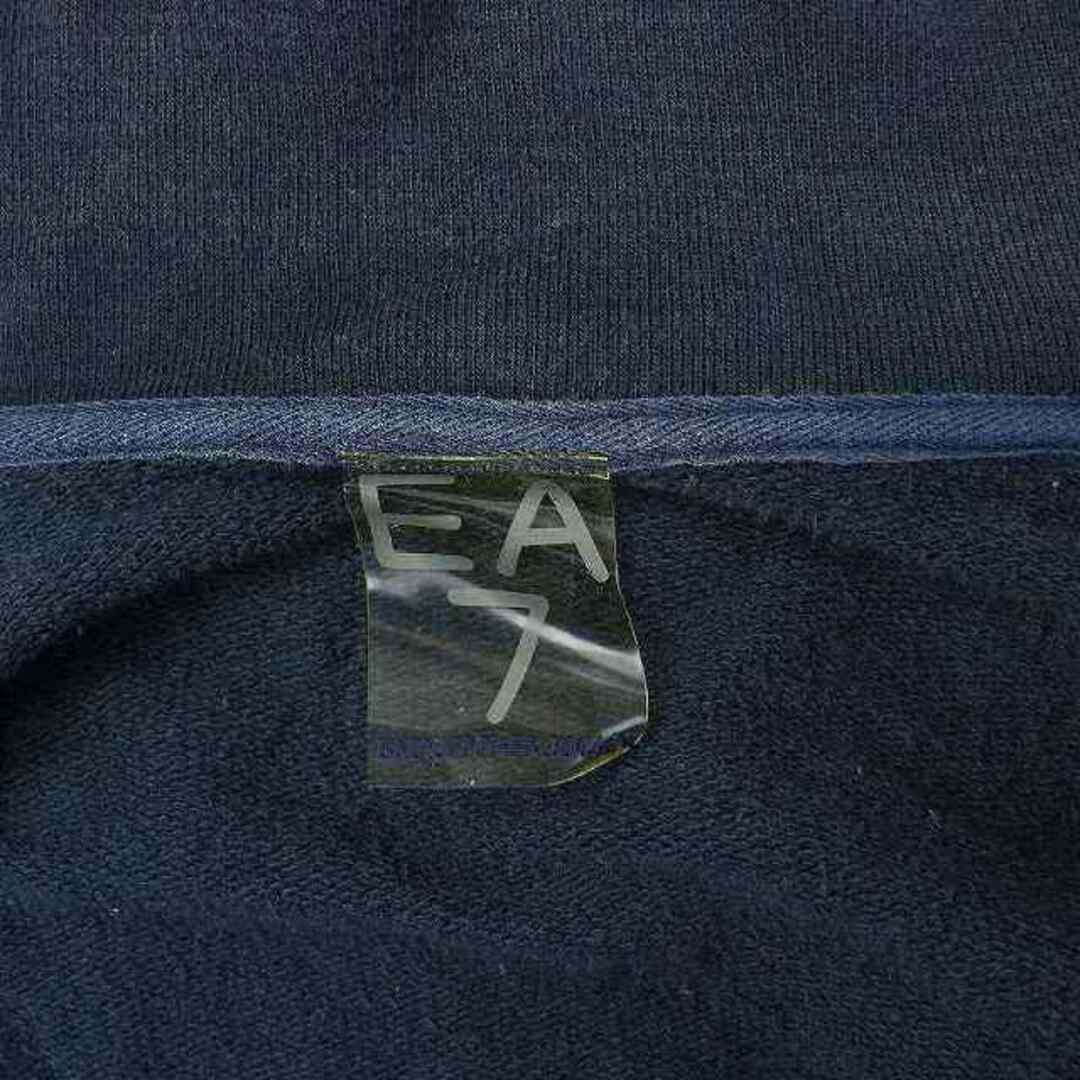 エンポリオアルマーニ EA7 スウェット パーカー ジップアップ 刺繍 S 紺