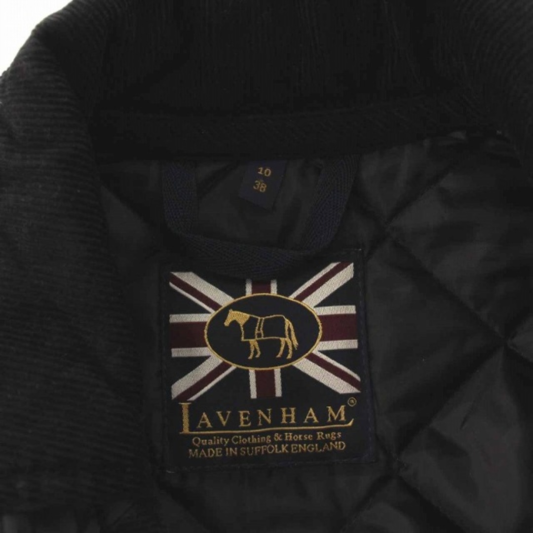 ラベンハム 中綿入キルティング ジャケット EUR38 黒 イギリス製