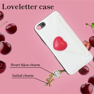 チャーム付きラブレターケース ♥ ホワイト(iPhoneケース)