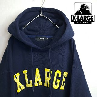 X-LARGE 着丈77cmビッグシルエットフーディー ゴリラロゴ