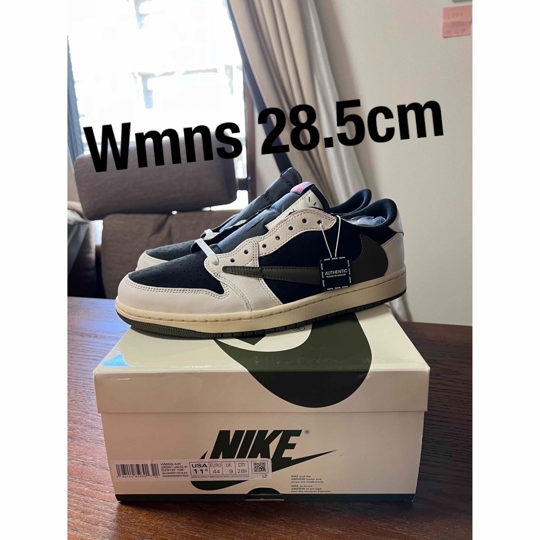 靴/シューズTravis Scott × Air Jordan 1 Medium Olive