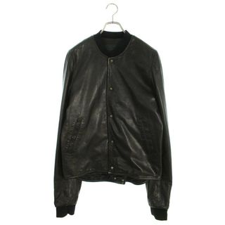 クロムハーツ(Chrome Hearts)のクロムハーツ  FLURRIES/フラリーズ クロスボールボタンリブレザージャケット メンズ M(レザージャケット)