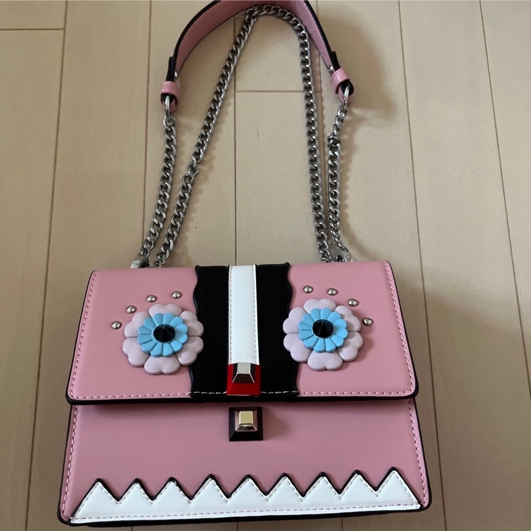 2way ピンクのショルダー#ハンドバッグ 新品顔モチーフバッグ の 2way ピンクのショルダー#ハンドバッグ 新品顔モチーフバッグ の