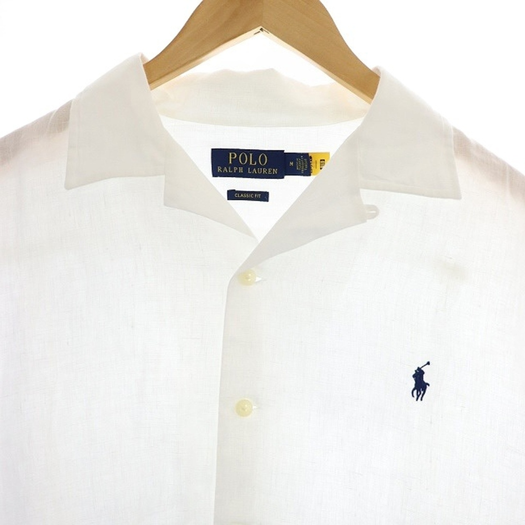 POLO RALPH LAUREN(ポロラルフローレン)のポロ ラルフローレン リネン半袖シャツ クラシックフィット M 白 ホワイト メンズのトップス(シャツ)の商品写真