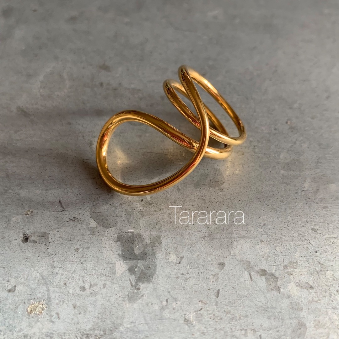 ●stainless Round＆Round ring●金属アレルギー対応 レディースのアクセサリー(リング(指輪))の商品写真