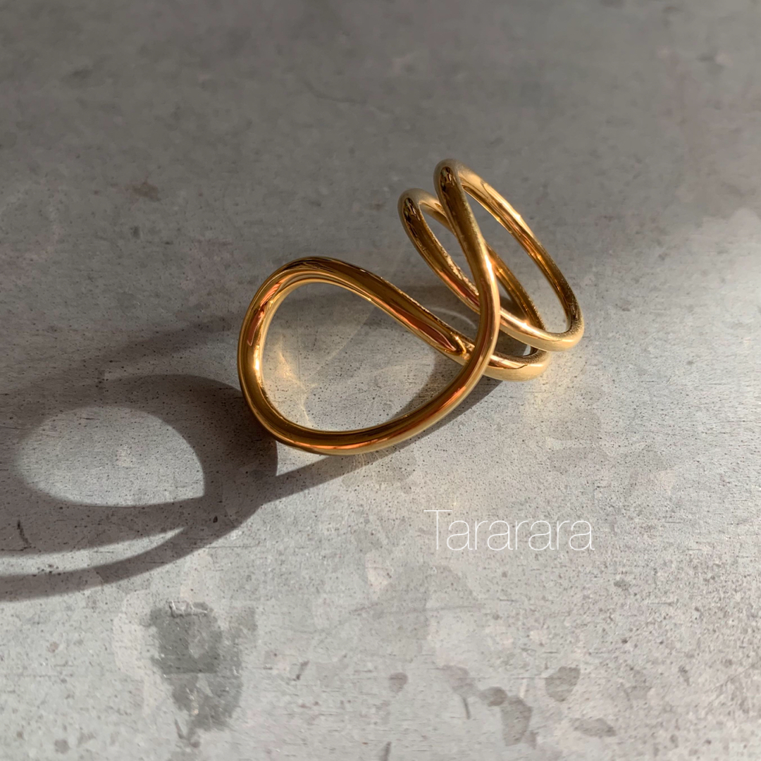 ●stainless Round＆Round ring●金属アレルギー対応 レディースのアクセサリー(リング(指輪))の商品写真