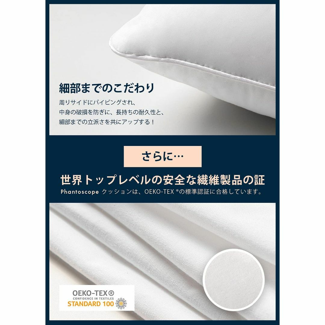 Phantoscope クッション 中身 45×45cm 2個セット 側生地 綿