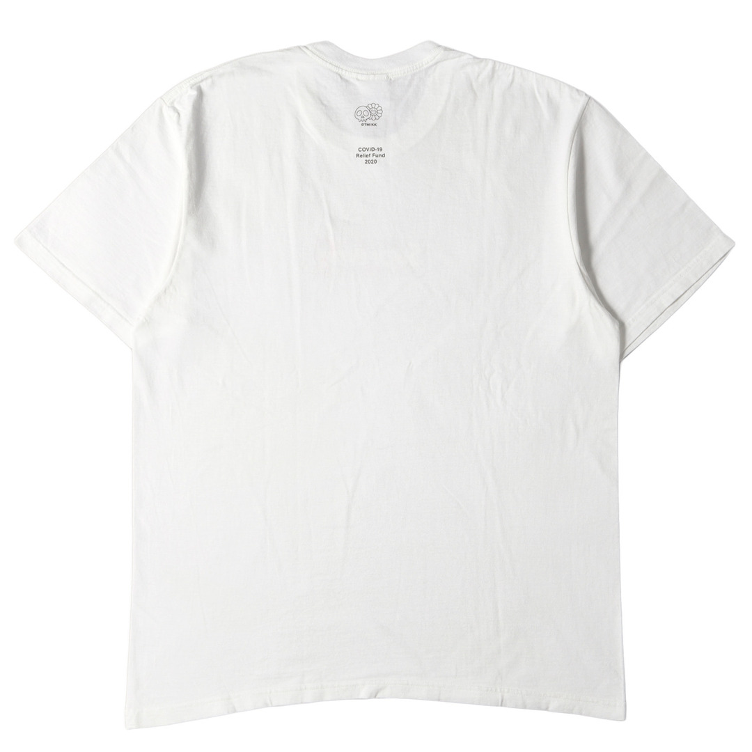 Supreme シュプリーム Tシャツ サイズ:M 20SS 村上隆 KaikaiKiki カイカイキキ ボックスロゴ クルーネック Tシャツ  COVID-19 Relief Box Logo Tee ホワイト 白 トップス カットソー 半袖 コラボ 【メンズ】【中古】