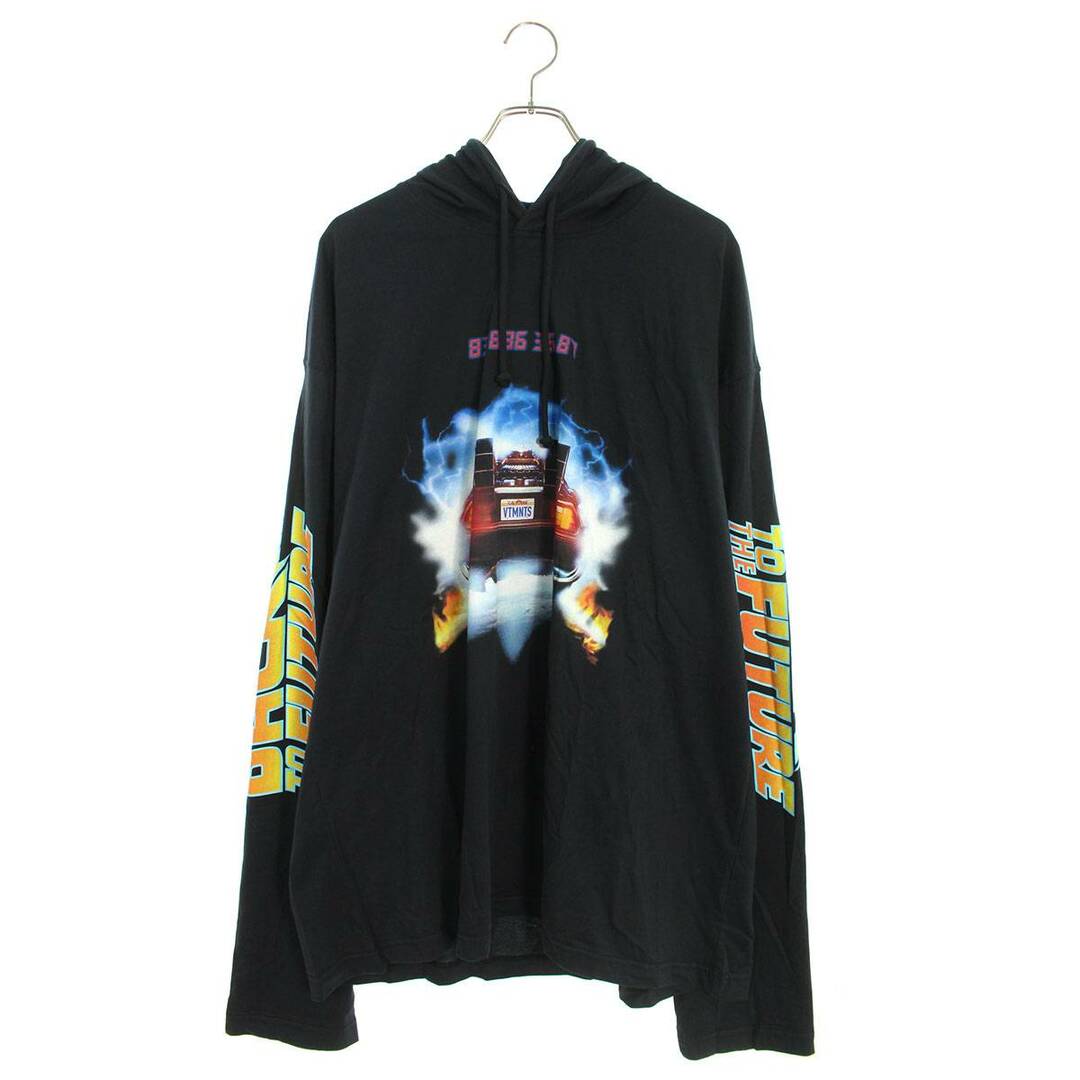 ブイティーエムエヌティーエス VTMNTS  22SS  VL12TR400B / BACK TO THE FUTURE JERSEY HOODIE バックトゥザフューチャープリントカットソーパーカー メンズ M