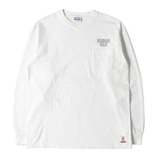 スタンダードカリフォルニア(STANDARD CALIFORNIA)のSTANDARD CALIFORNIA スタンダードカリフォルニア Tシャツ サイズ:L ポケット付き ワンポイント ロゴ クルーネック ロングスリーブ Tシャツ ロンT 長袖  ホワイト 白 日本製 トップス カットソー 【メンズ】【中古】(Tシャツ/カットソー(七分/長袖))