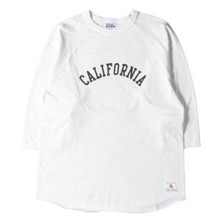 スタンダードカリフォルニア(STANDARD CALIFORNIA)のSTANDARD CALIFORNIA スタンダードカリフォルニア Tシャツ サイズ:L 21AW ロゴ ヘビーウェイト ラグラン ベースボール カットソー SD Heavyweight Logo Baseball T クォータースリーブ 七分袖 ホワイト 白 日本製 トップス 長袖 【メンズ】【中古】(Tシャツ/カットソー(七分/長袖))