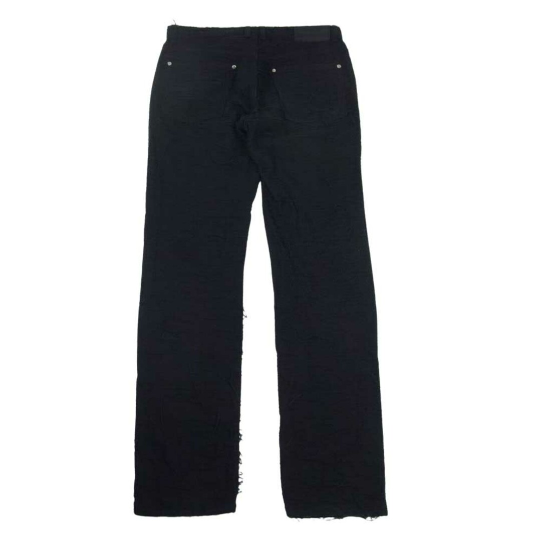 JOHN LAWRENCE SULLIVAN ジョンローレンスサリバン 2B019-0322-18 Crash Denim 5POCKET Pants クラッシュ デニム パンツ ブラック系 46