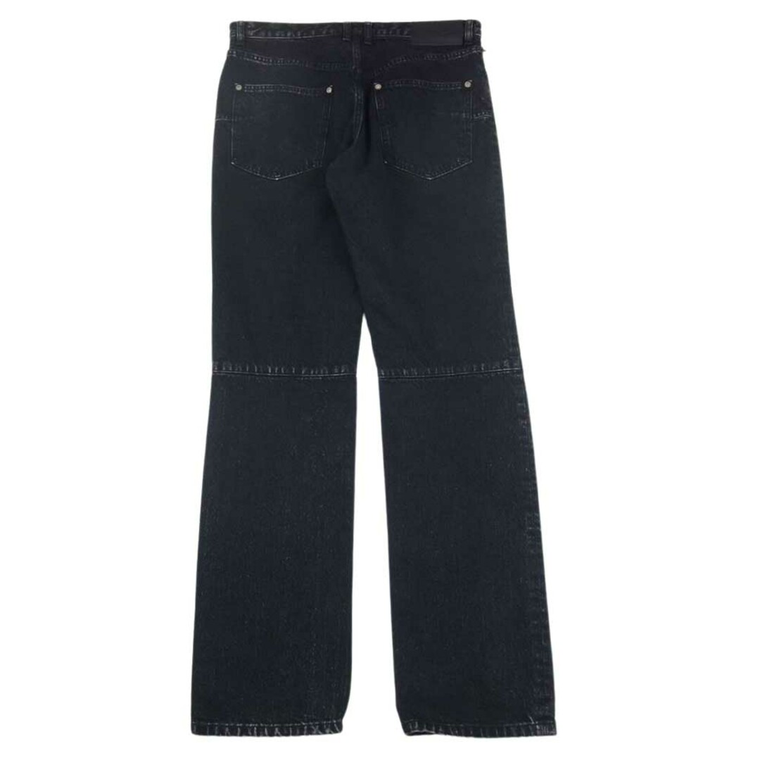 JOHN LAWRENCE SULLIVAN(ジョンローレンスサリバン)のJOHN LAWRENCE SULLIVAN ジョンローレンスサリバン 2A008-0322-36 WASHED DENIM SWITCHED PANTS ウォッシュド デニム スウィッチド パンツ ブラック系 46【美品】【中古】 メンズのパンツ(その他)の商品写真