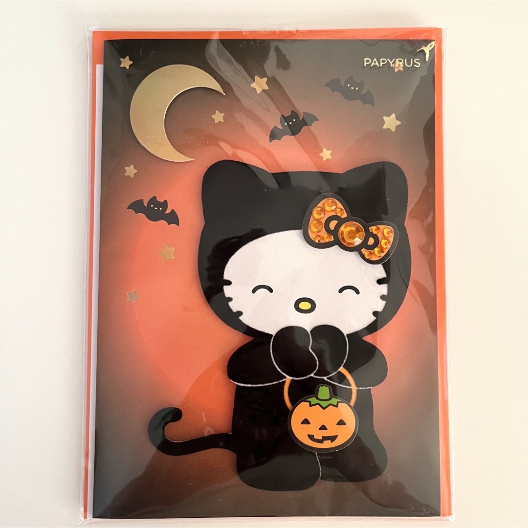 ハローキティ(ハローキティ)の新品未開封✨アメリカ購入🇺🇸キティ🎀ハロウィンカード🎃 エンタメ/ホビーのおもちゃ/ぬいぐるみ(キャラクターグッズ)の商品写真