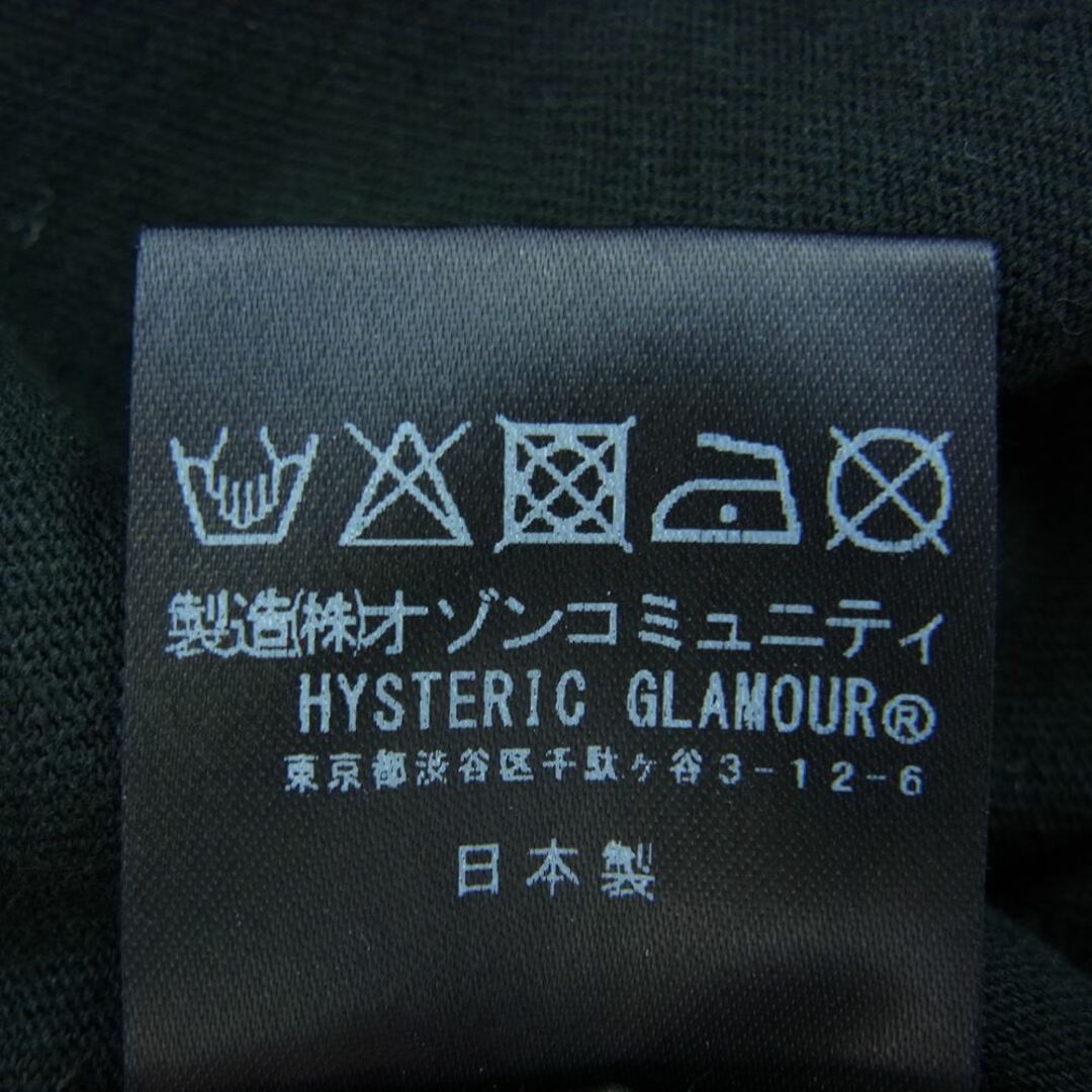 HYSTERIC GLAMOUR(ヒステリックグラマー)のHYSTERIC GLAMOUR ヒステリックグラマー Ｔシャツ 01203CT01 OVAL WOMAN LOGO プリント チビ Tシャツ ブラック系 F【美品】【中古】 レディースのトップス(シャツ/ブラウス(半袖/袖なし))の商品写真