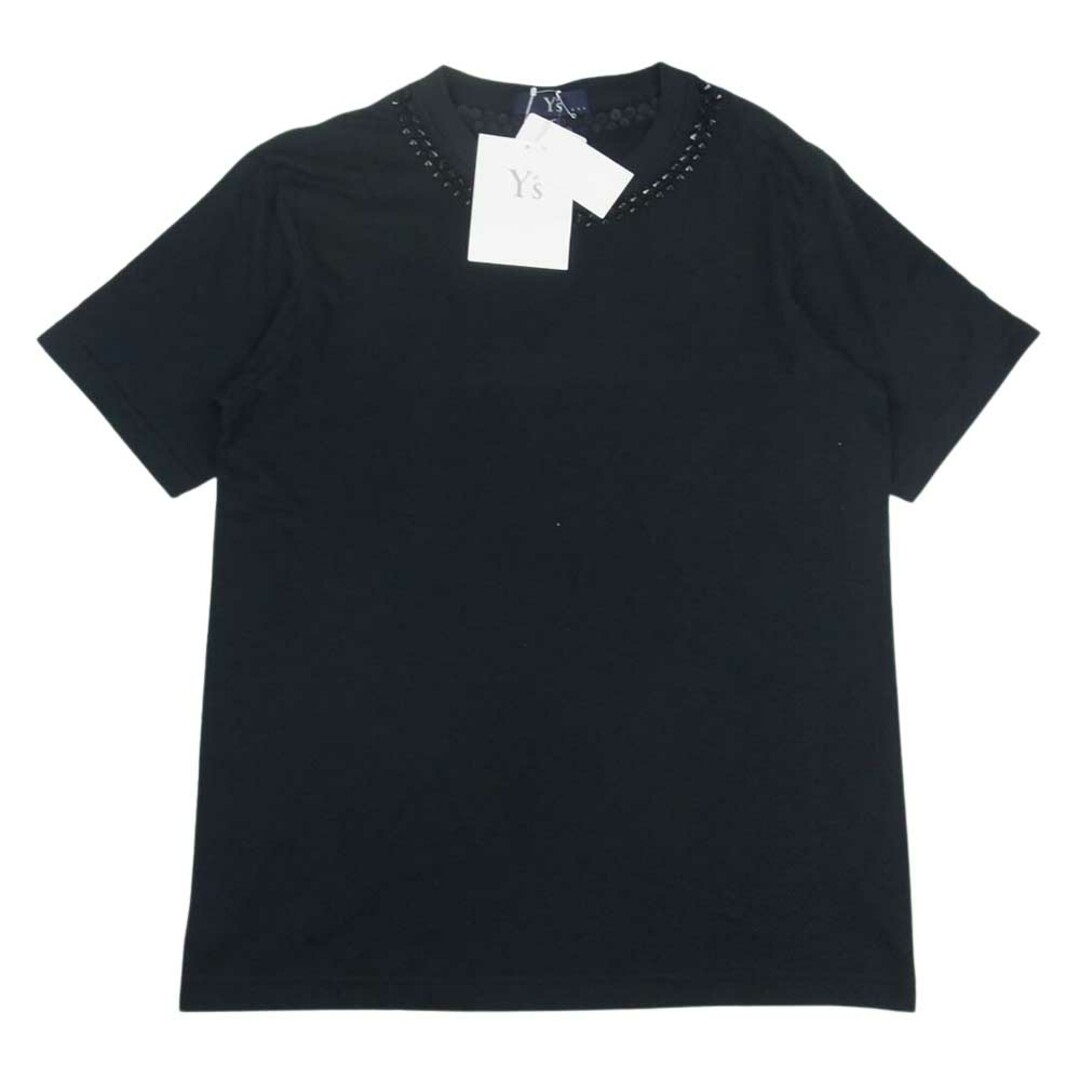 Y's Yohji Yamamoto ワイズ ヨウジヤマモト YE-T44-037-1 STUDDED T SHIRT Tシャツ スタッズ ブラック系 2【極上美品】