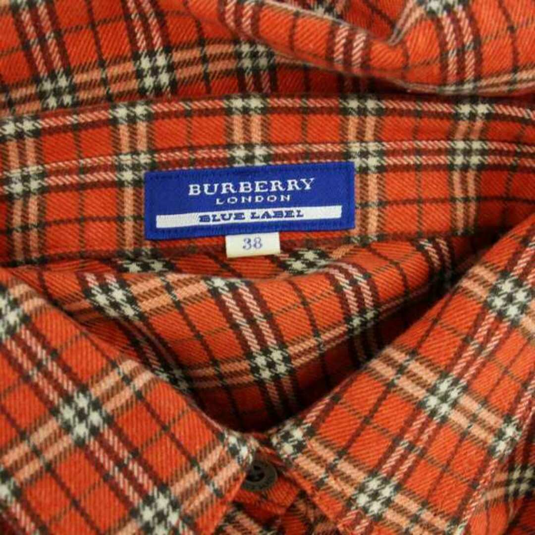 BURBERRY BLUE LABEL - バーバリーブルーレーベル ネルシャツ ブラウス