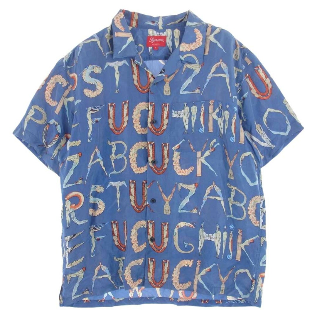 supreme 18ss Alphabet  silk shirt