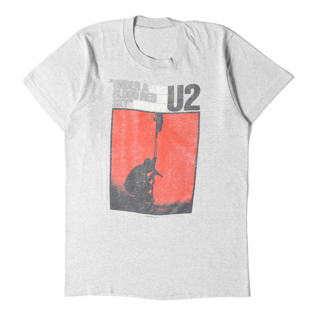 Tシャツ/カットソー(半袖/袖なし)Vintage Rock Item ヴィンテージ ロックアイテム 80s U2 Under a Blood Red Sky クルーネック Tシャツ ヘザーグレー 詳細参照(L位) ブラッド・レッド・スカイ トップス カットソー 半袖  バンド 【メンズ】