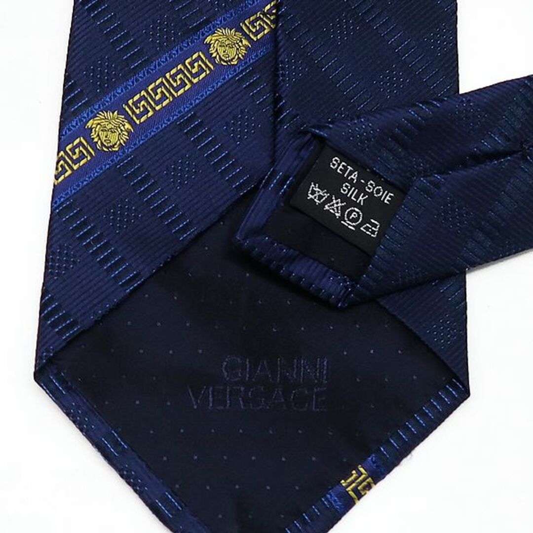 Gianni Versace(ジャンニヴェルサーチ)の美品 GIANNI VERSACE ジャンニ ヴェルサーチ ネクタイ  紺 メンズのファッション小物(ネクタイ)の商品写真